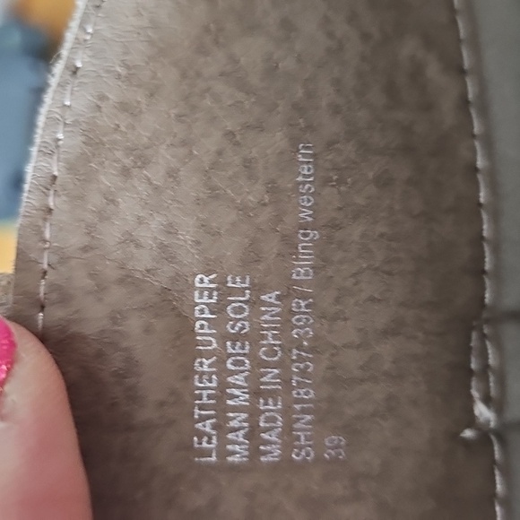 New Poelman Cappuccino Suede Western Rhinestone Boots - Picture 10 of 12